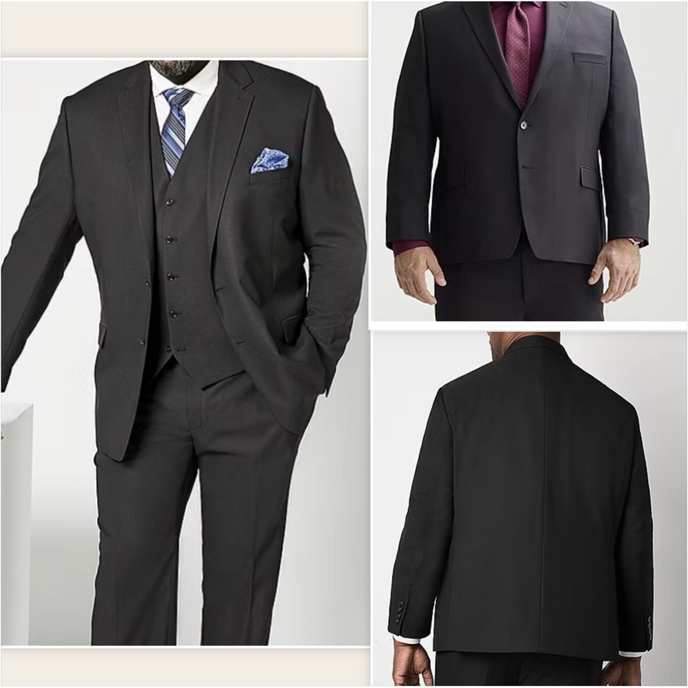 Shaquille O'Neal XLG Mens Stretch Fabric Classic Fit Big & Tall Suit‎ Jacket 54S
